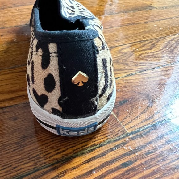 Keds Kate Spade Double Decker Leopard-print Calf Hair Sneakers, Size 6 - Picture 9 of 12